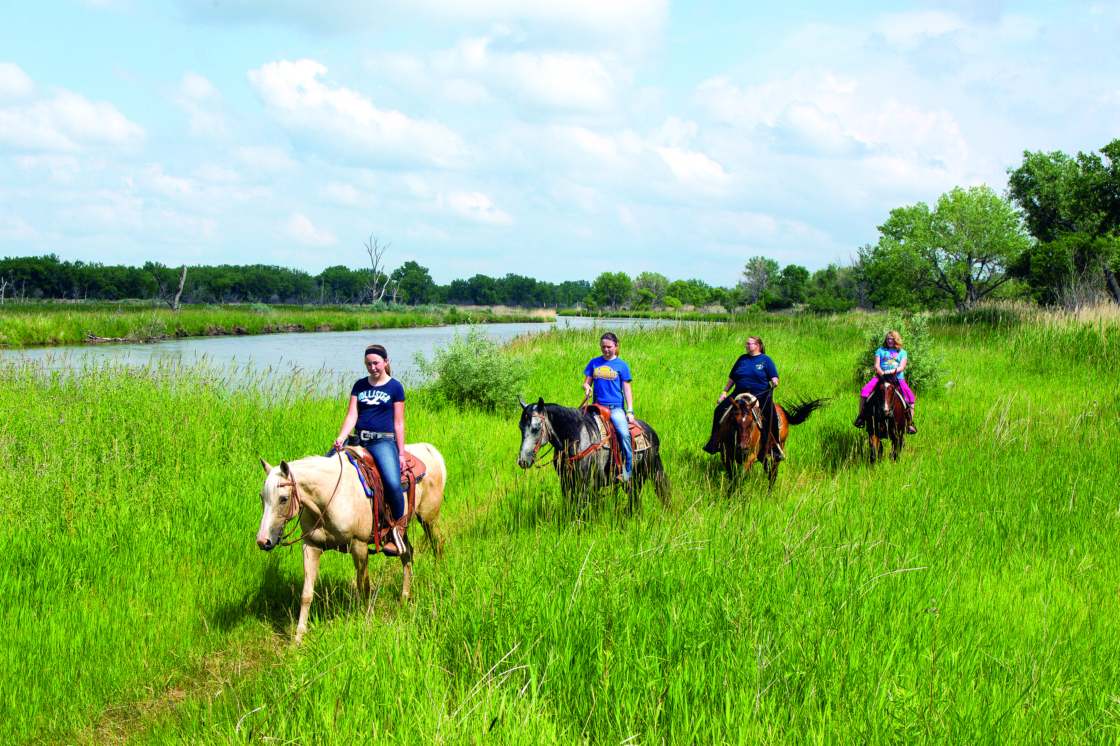 Horseback riding with Dusty Trails in North Platte, Nebraska