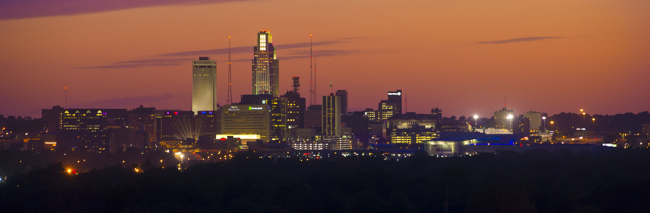 Omaha Skyline at Night