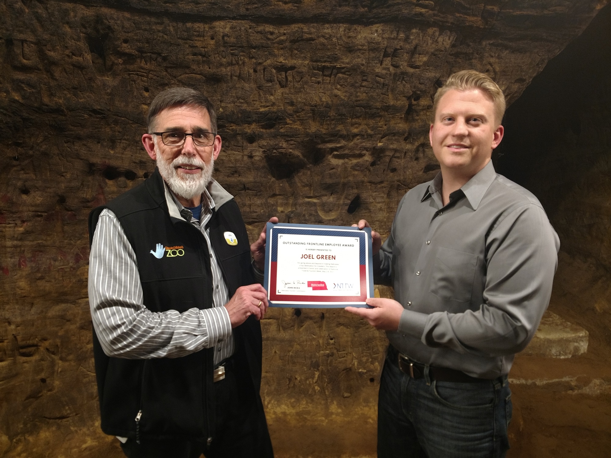 Joel Green accepting award