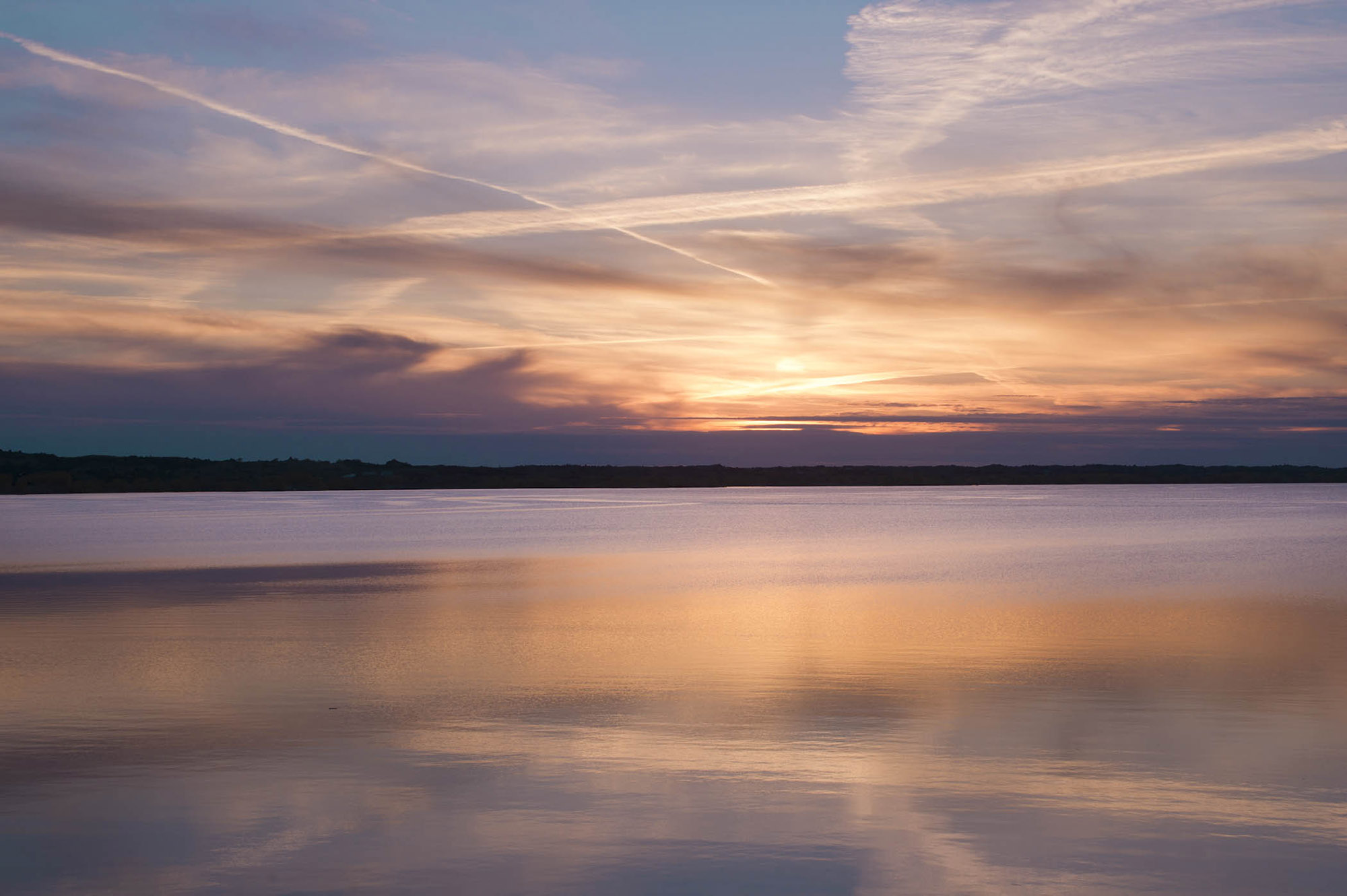Sunset at Calamus Reservoir State Recreation Area.