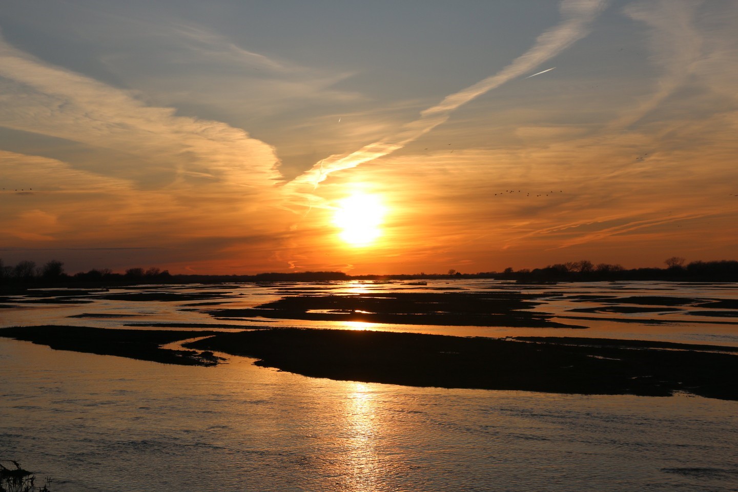 Platte River, sunset