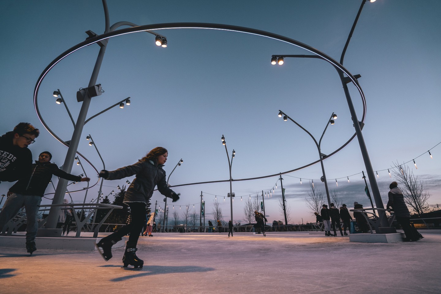 Ice skating at Heartland of America Park