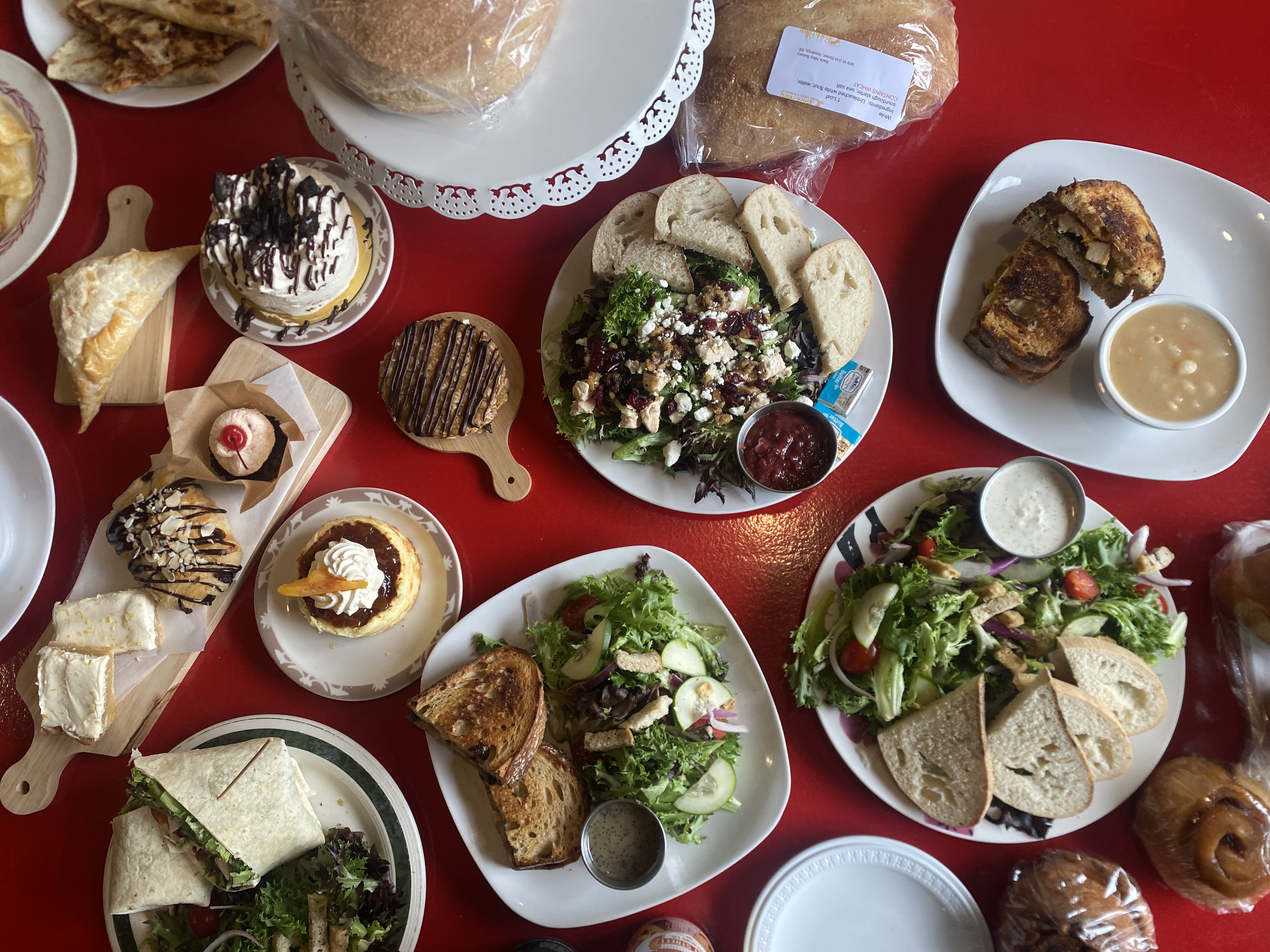 Spread of baked goods from Back Alley Bakery & Café