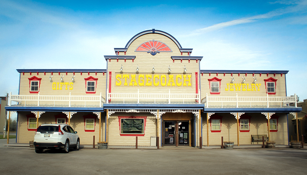 Outside view of Stagecoach Gifts.