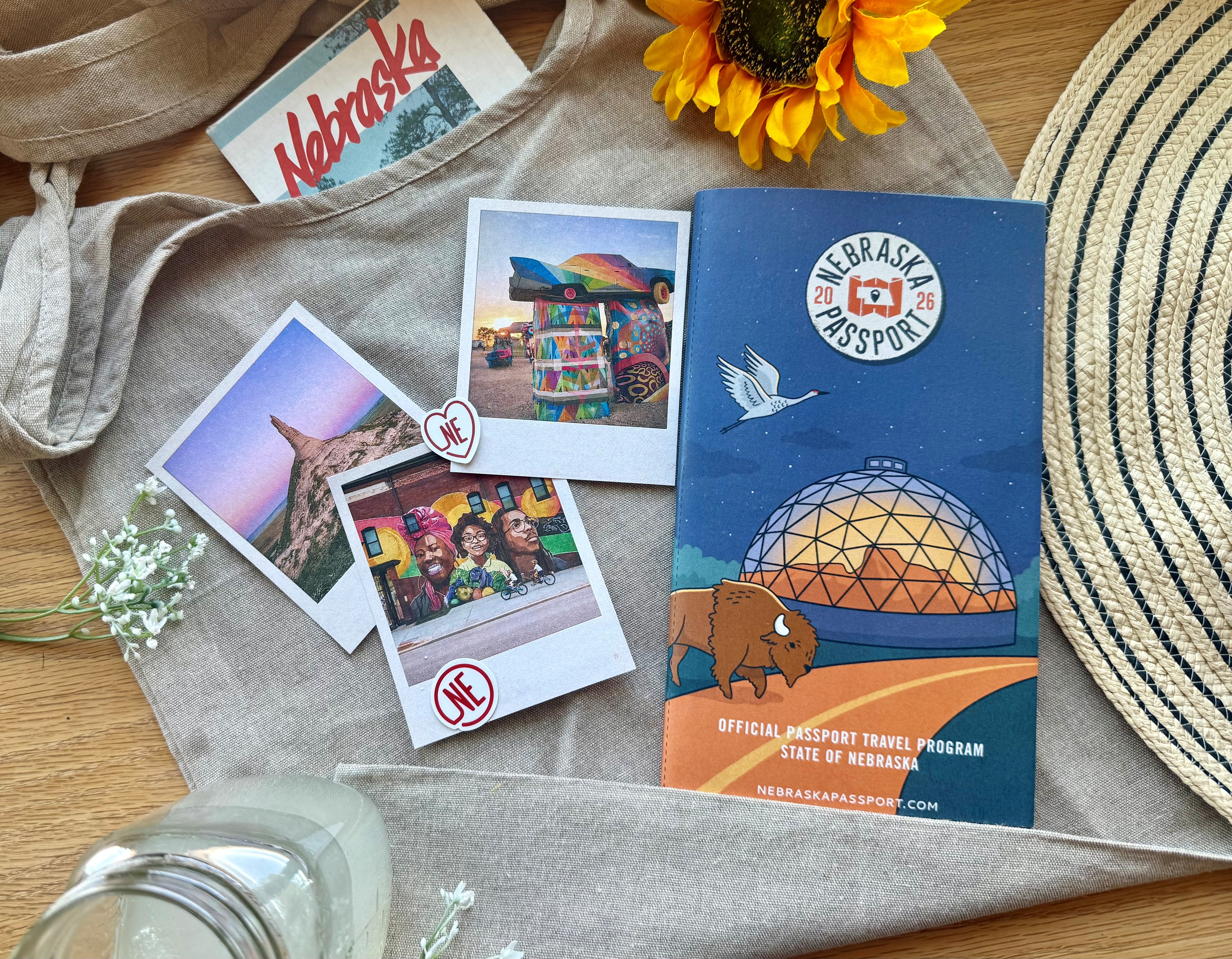 2026 Nebraska Passport Flat Lay