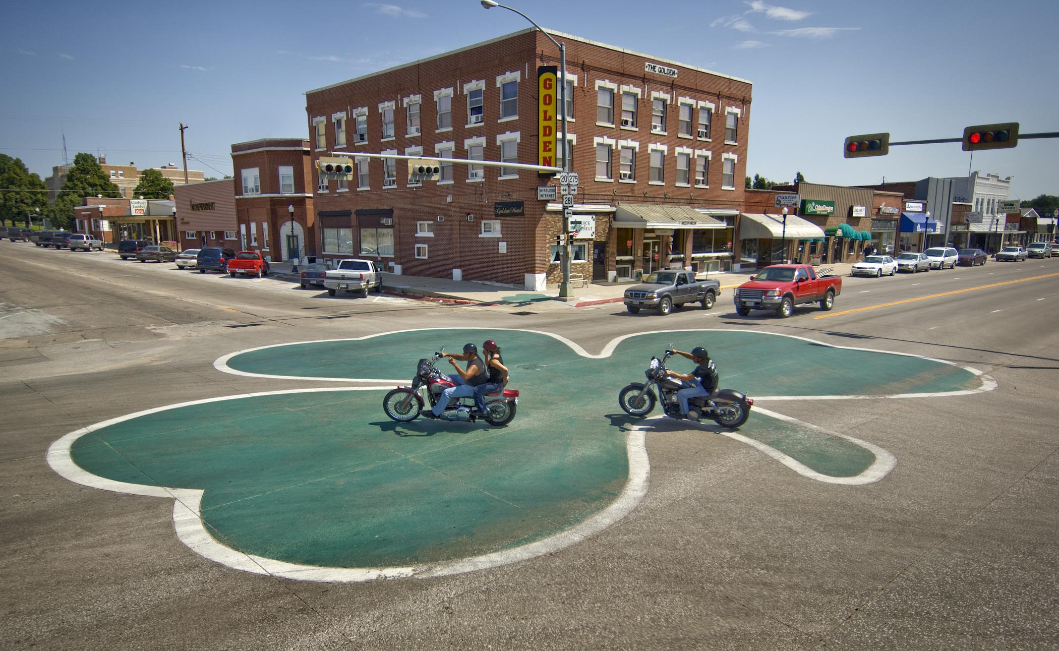 World's Largest Shamrock in downtown O'Neil, Nebraska