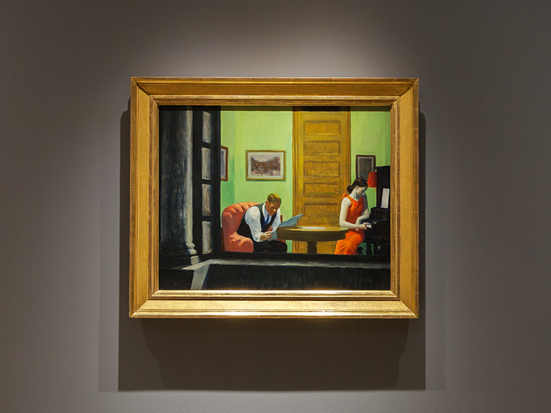 A painting at Sheldon Museum of Art