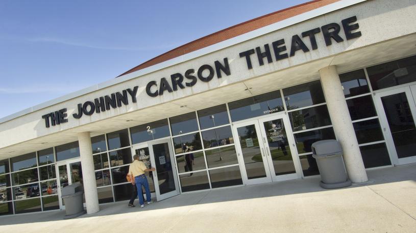 Exterior of Norfolk, Nebraska's Great American Comedy Fest at the Johnny Carson Theatre.