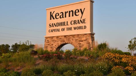 Sandhill Crane Sign near Kearney, Nebraska